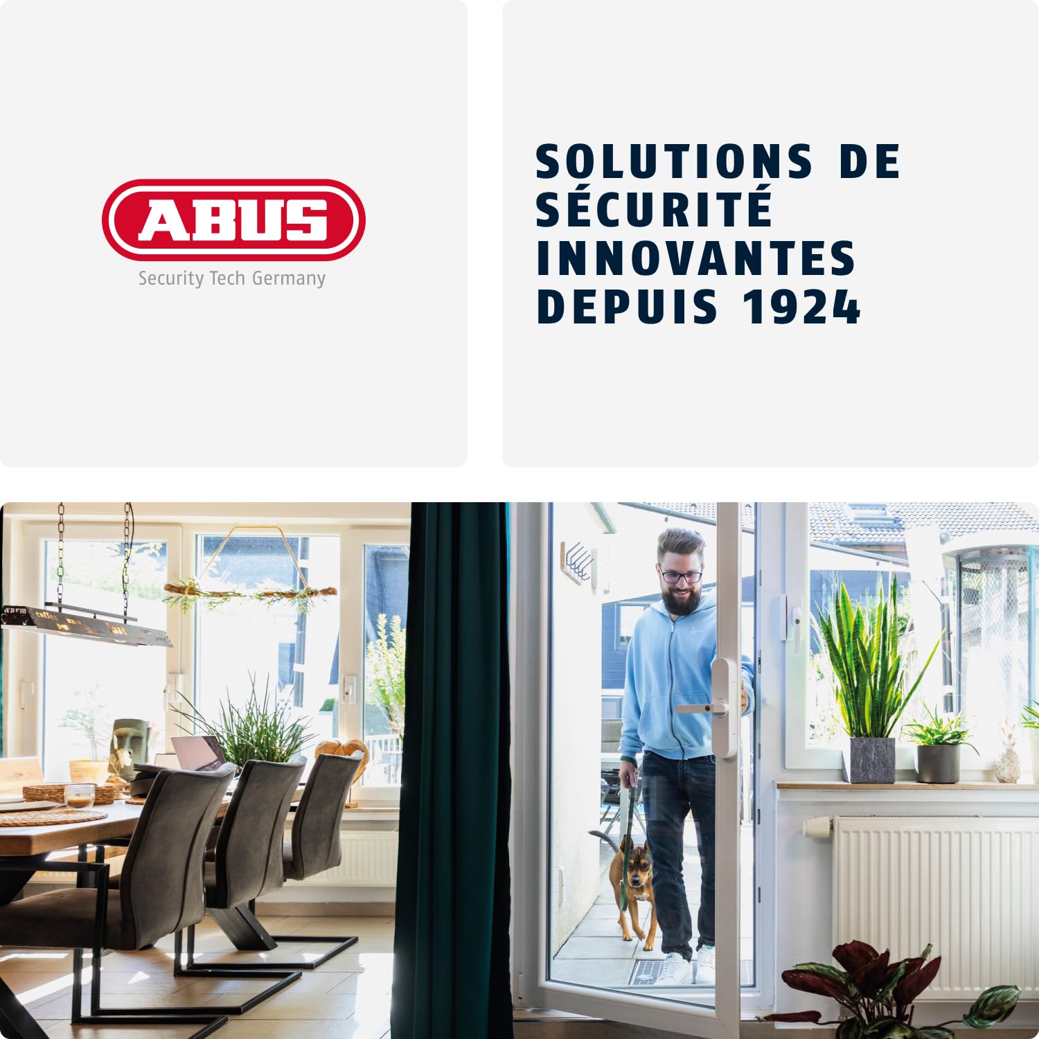 ABUS Serrure Connectée EVEROX One - Bluetooth, sans Clé, 30-40/30-40 mm | Protection anti-perçage, bouton extérieur, clé intérieure, installation flexible intérieure/extérieure, compatible app