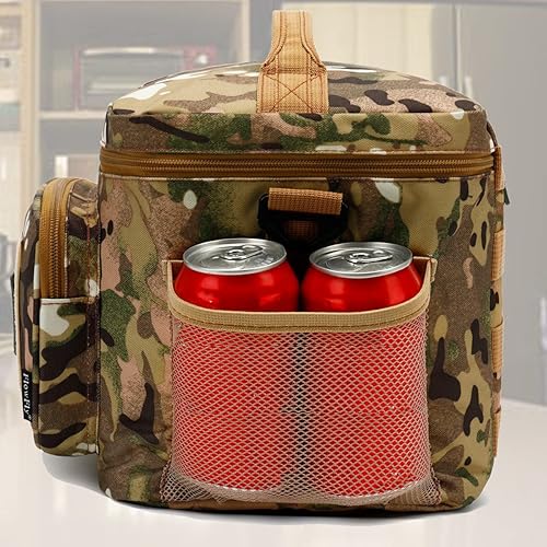 Miniatura 7 de FlowFly Lonchera táctica con aislamiento grande para hombres y mujeres con correas Molle y PALS (Multicam, grande)