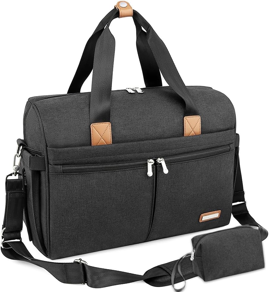 RUVALINO Diaper Bag Tote, Hospital Bag Large Travel Weekender Diaper Changing Messenger for Mom and Dad