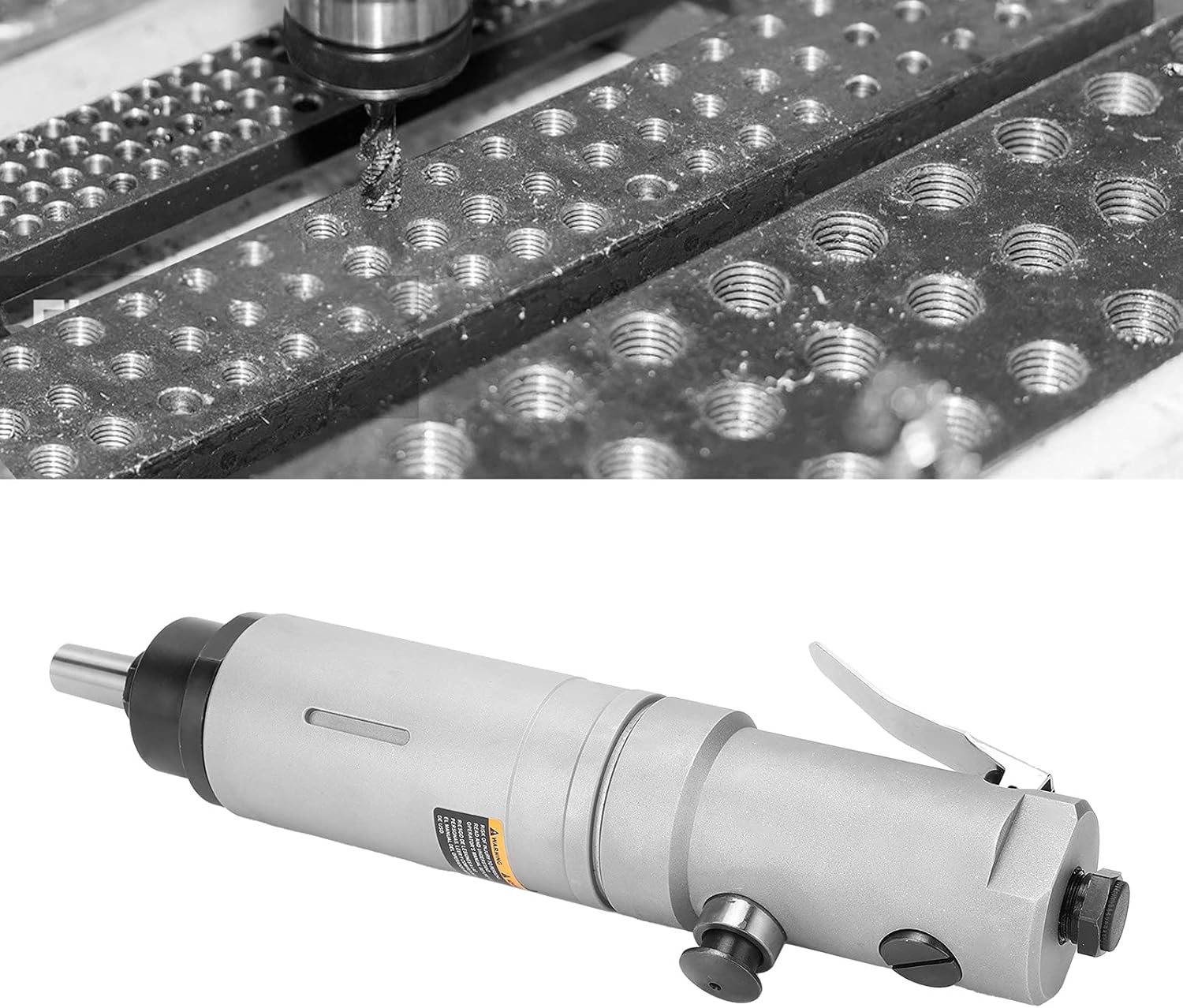 Pneumatic Tapping Machine Motor,Large Output, CW/CCW Rotation, M3-M16, 250rpm, High Torsion Air Motor for Precision Tapping