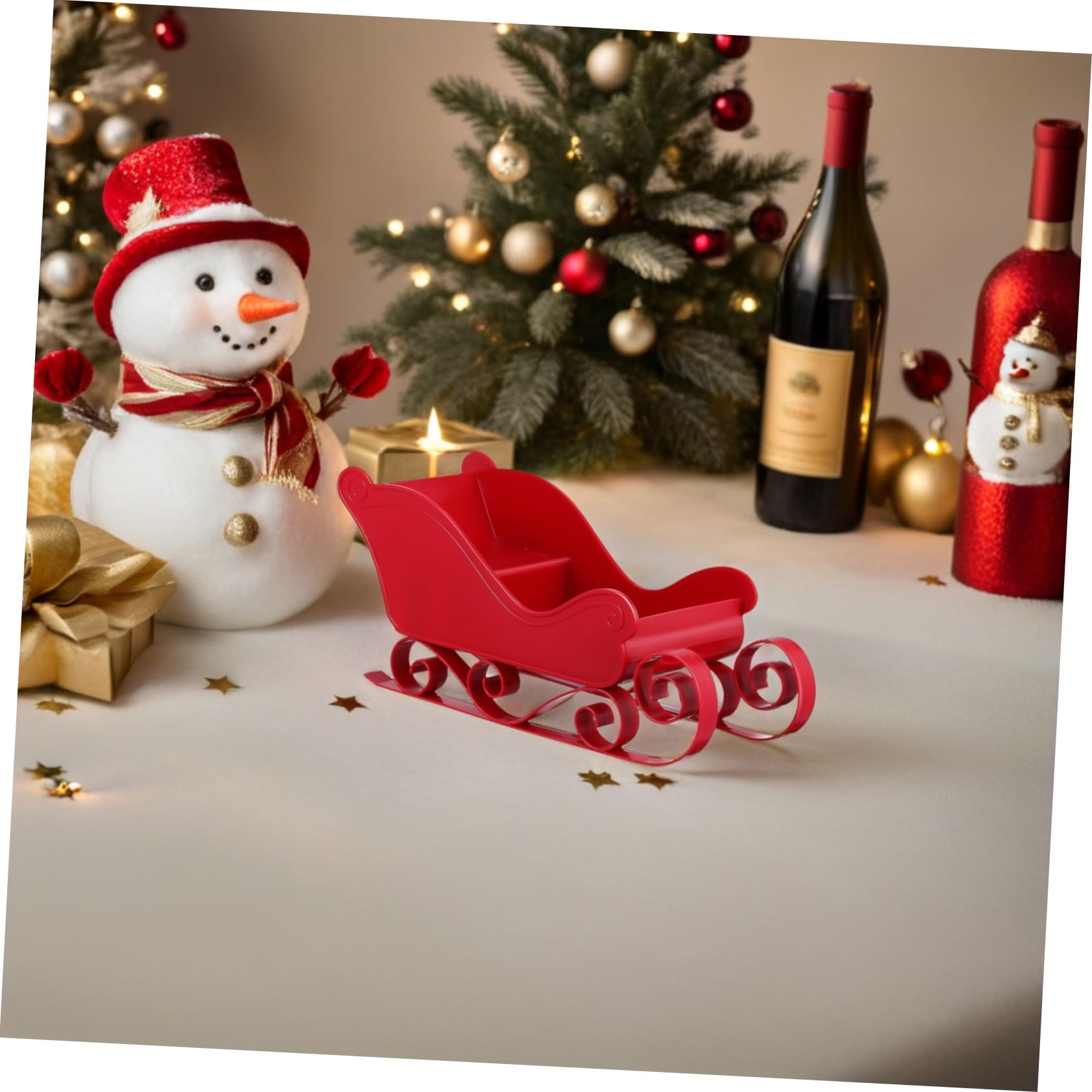 ABOOFAN 4stücke Mini Schlitten Deko aus Weihnachtsschlitten Figur für Tischdeko Weihnachtsdeko Schlitten Anhänger für Baum Dekorative für Innendekoration