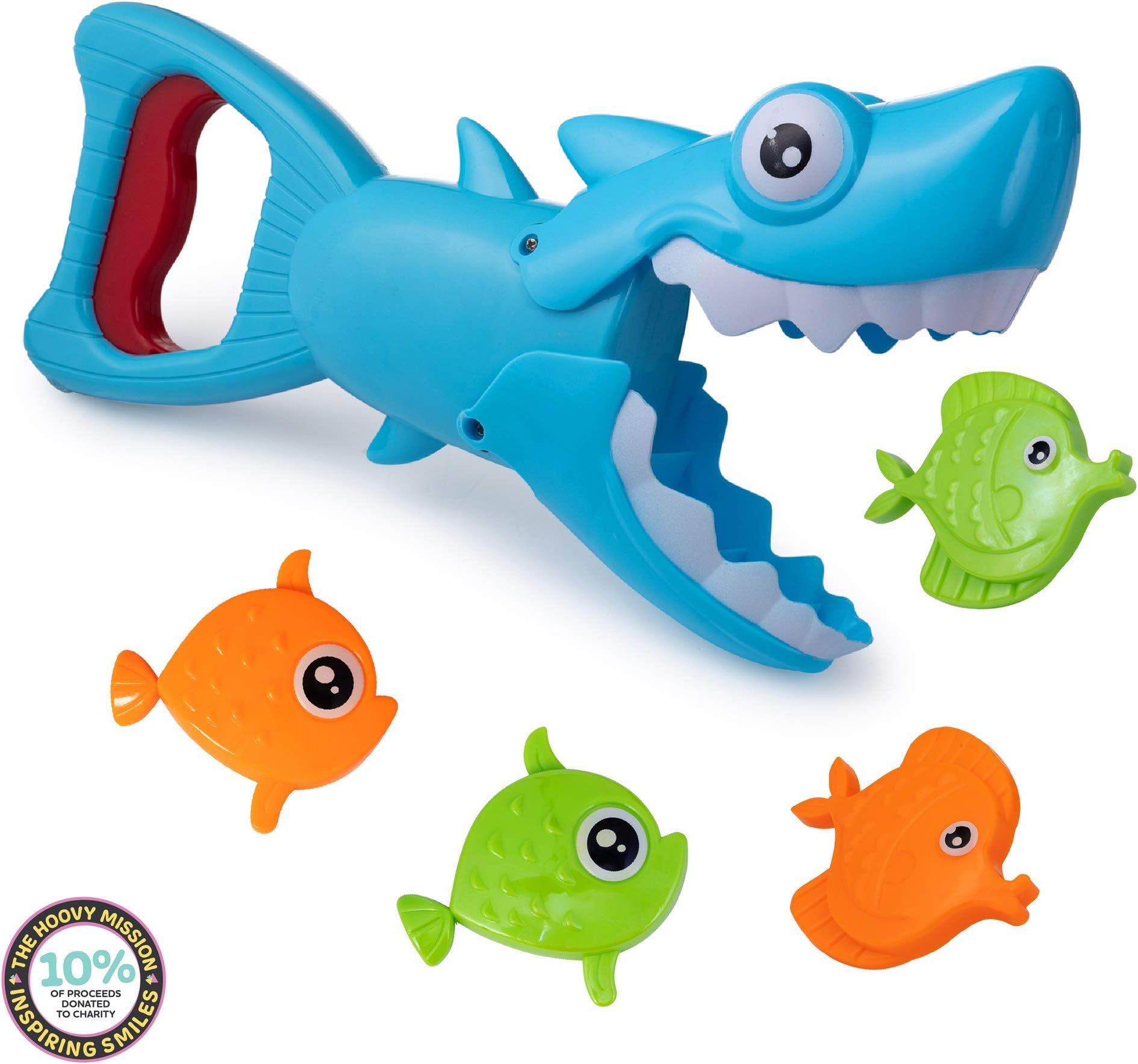 Bath Toys Fun Baby Bathtub Toy Shark Bath Toy for Toddlers Boys Girls Shark Grabber with 4 Toy Fish Included (Shark Grabber)