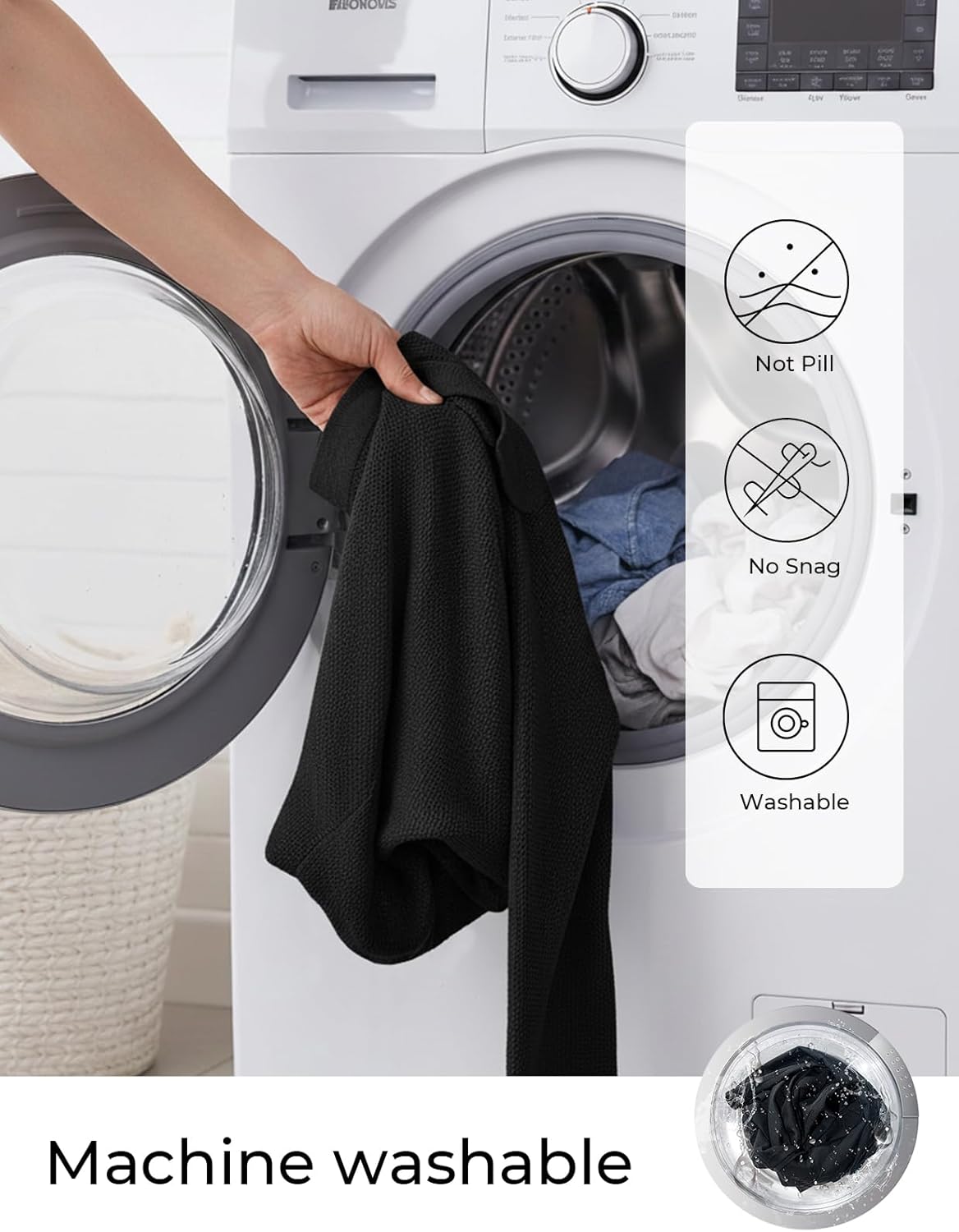 PJ PAUL JONES Mens Sweater Long Sleeve V Neck Pullover Sweater Knitted Textured Sweater - Image 4