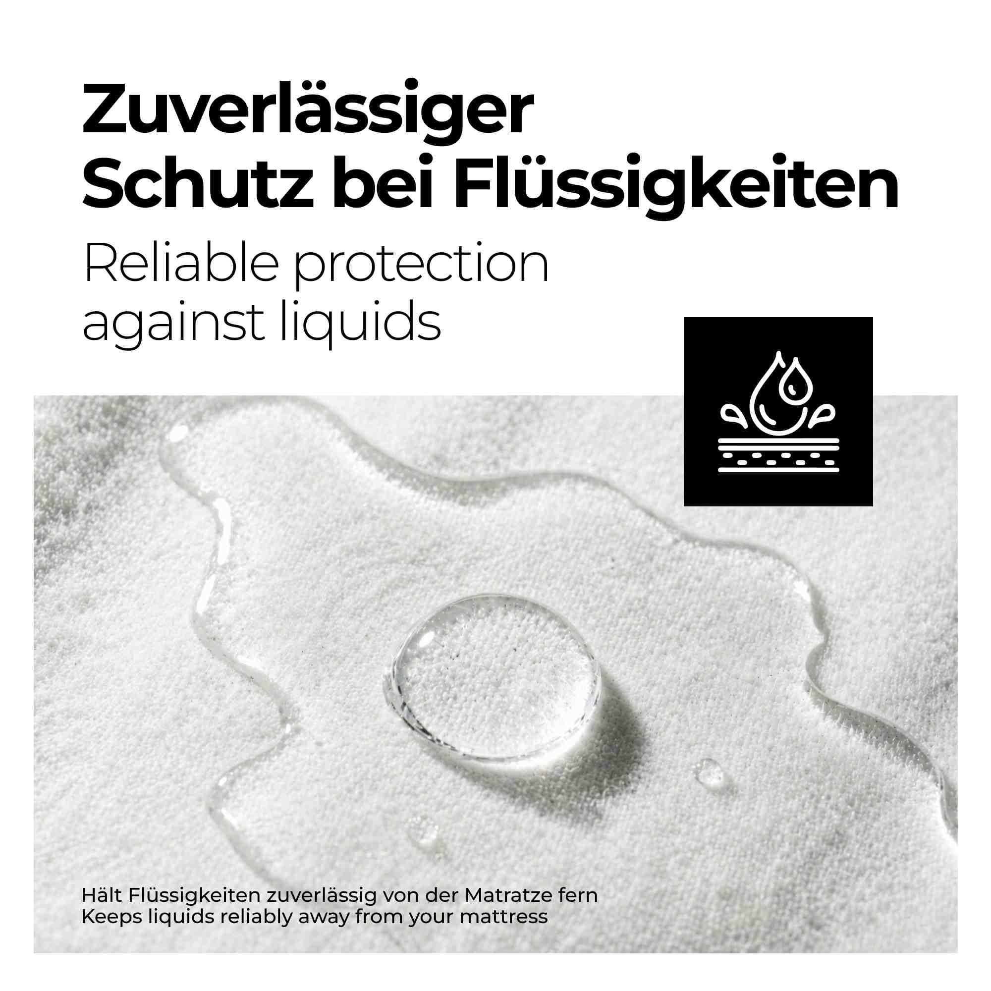 etérea Molton Matratzenschoner 200x200 cm - wasserundurchlässige Matratzenauflage - Matratzenschutz Agnes - Auflage atmungsaktiv und der Größe 200 x 200 cm, Weiß
