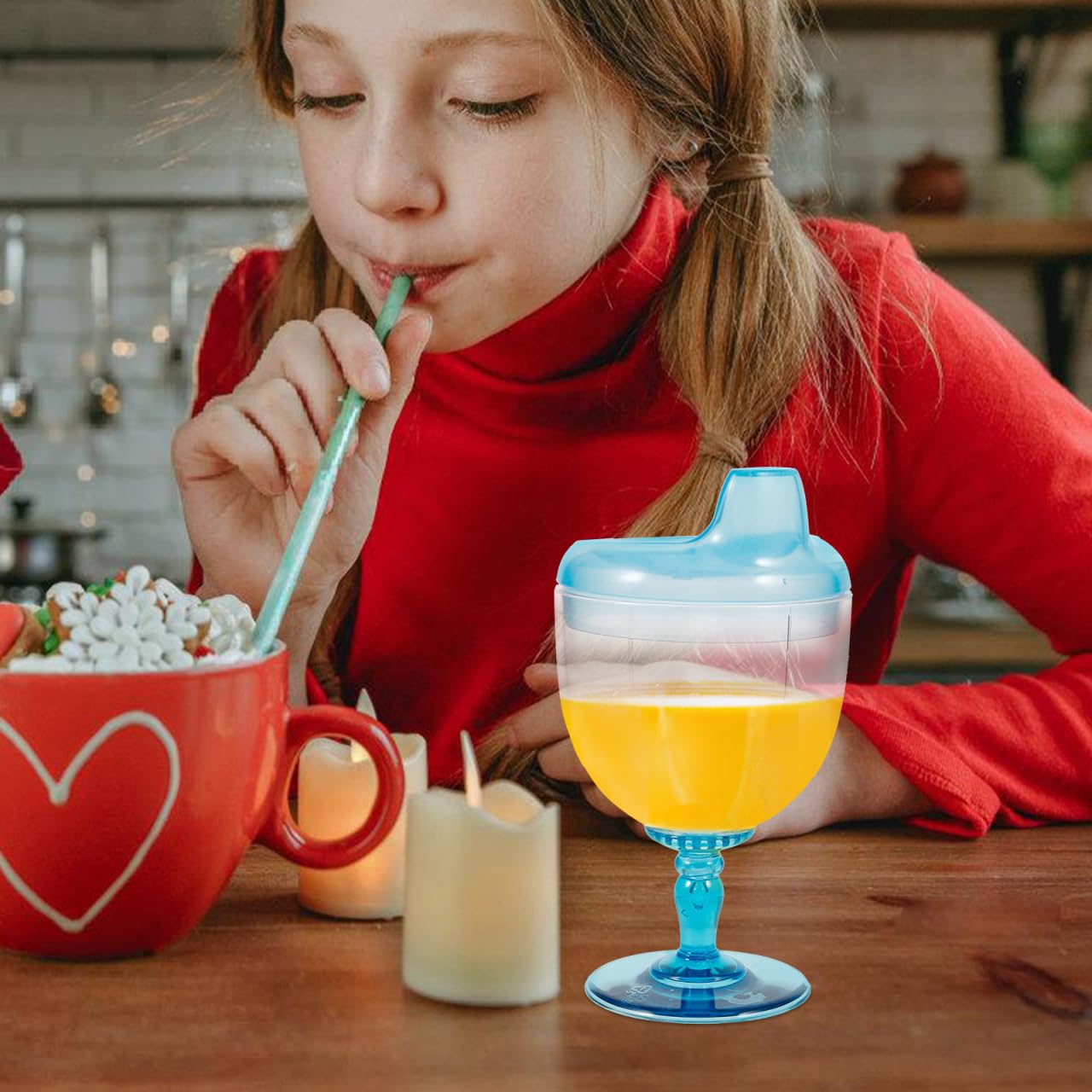 Gobelet Anti-fuite D'apprentissage Pour Bébé - Tasse à Bec Avec Poignées - Pour Enfants à Partir De 36 Mois - Couleur Violet, Dimensions 15x8x8 Cm