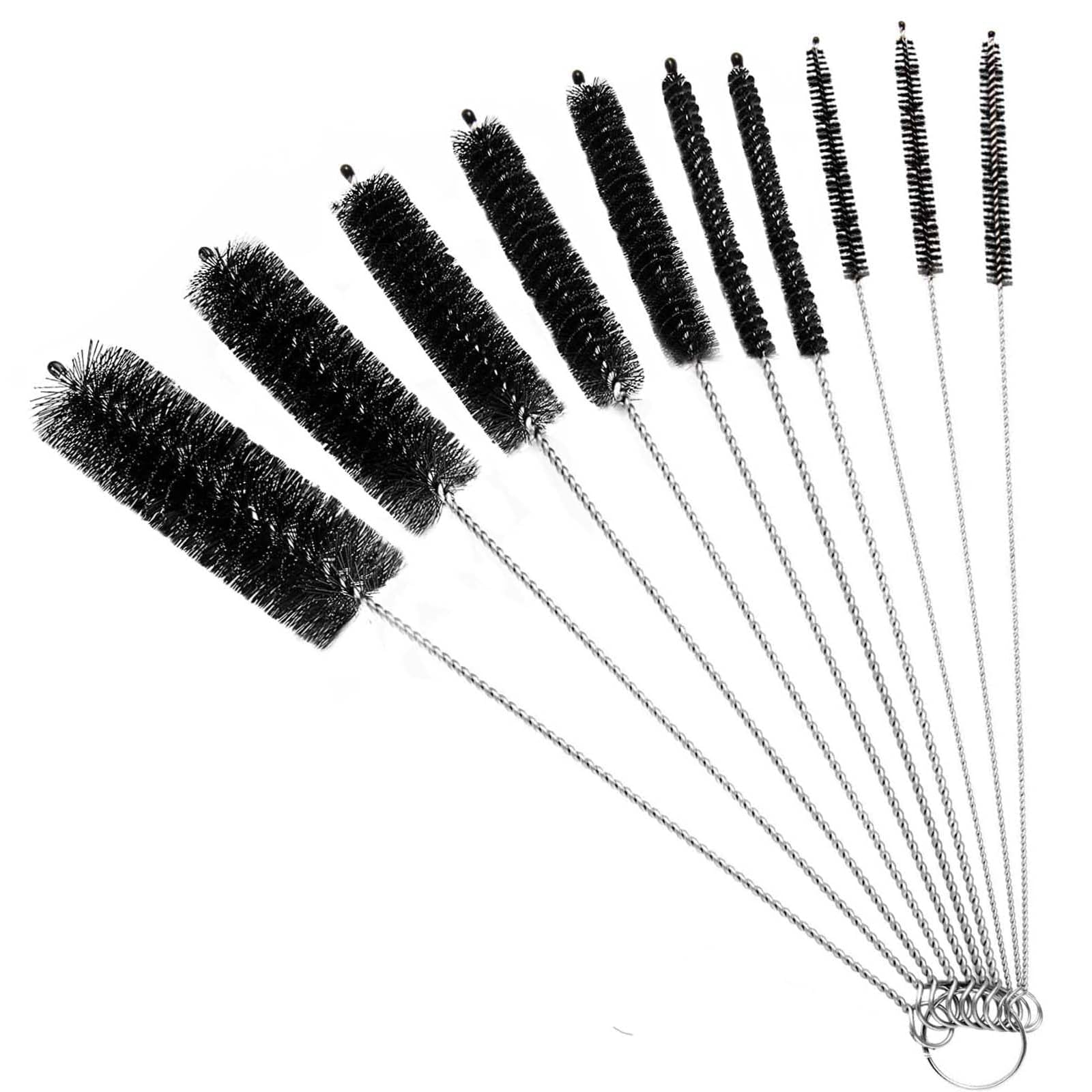 Dolaso 10 Pcs Straw Cleaner 11 Inch Straw Cleaner Brush, 10 Pack Extra Long Bottle Straw Cleaning Brushes For Reusable Metal/Glass Straws, Sippy Cups, Water Bottles Spouts & Small Pipes