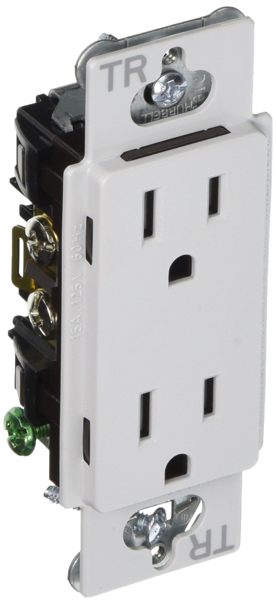 LUTRONSCRS-15-TR-PD Satin Colors 15-Amp Duplex Tamper Resistant Receptacle, Palladium by Lutron