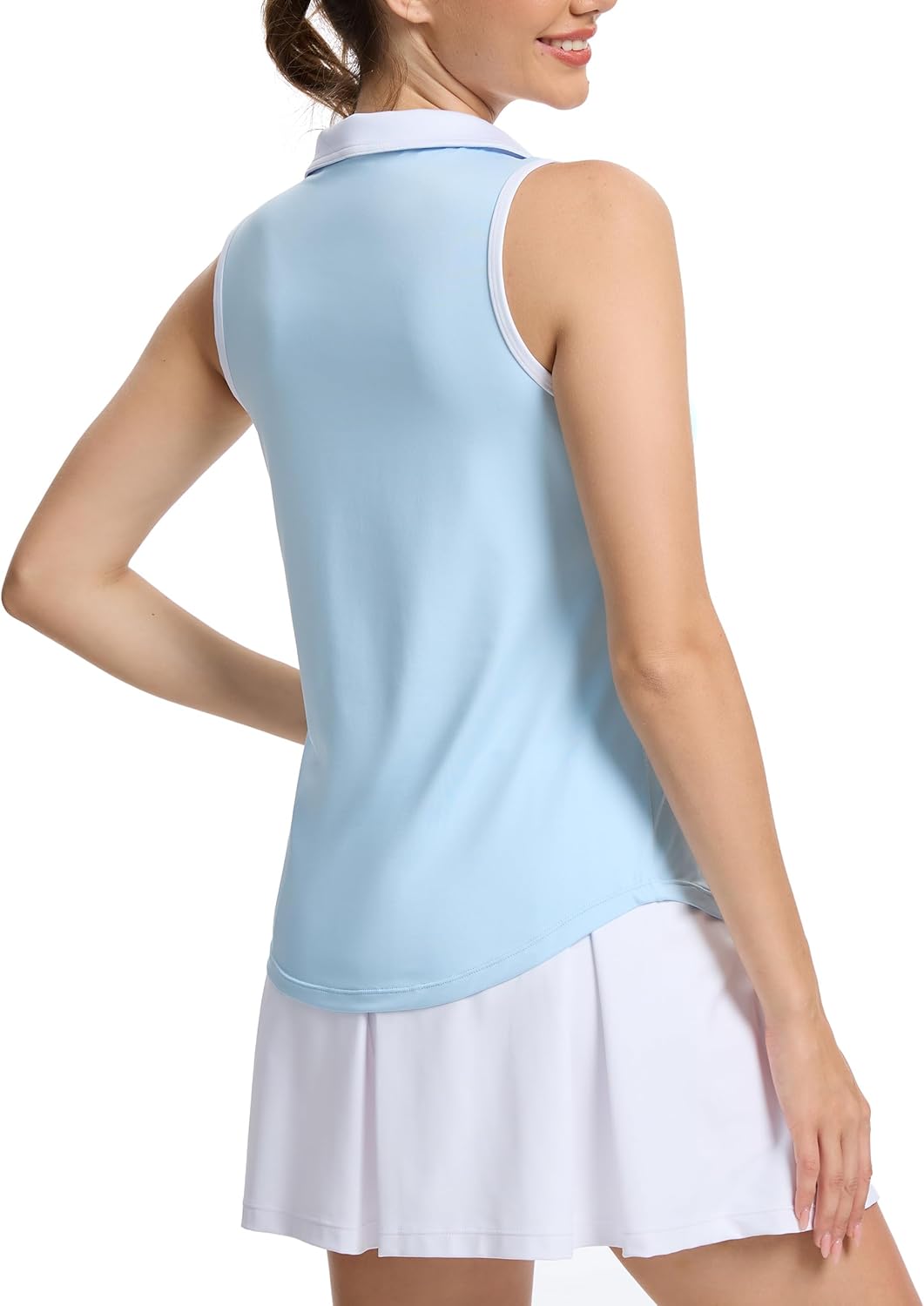 M MOTEEPI Womens Golf Shirts Sleeveless Polo Golf Shirts for Woman Quick Dry Ladies Tennis Tops Athletic Polo