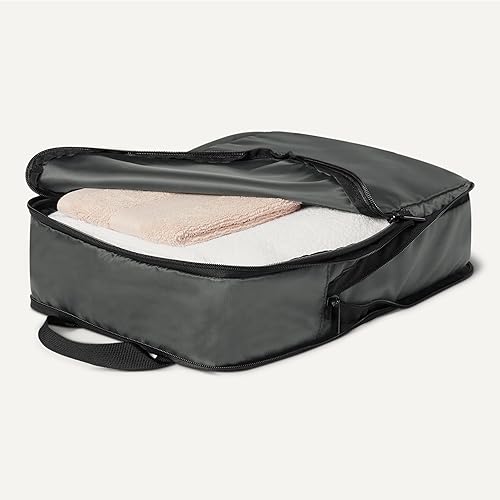 Miniatura 3 de Tienda Essentials Organizador de embalaje de compresión ultraligero, Gris (Grey Check), Compresión ultraligera