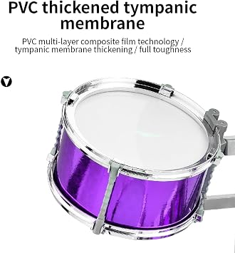 Jazz Drum Set with 7 Drums and Stool for Beginners,Crafted From Thickened Material,Featuring Enhanced Drumhead, Musical Interest,Ideal,Easy Assembly (Blue)