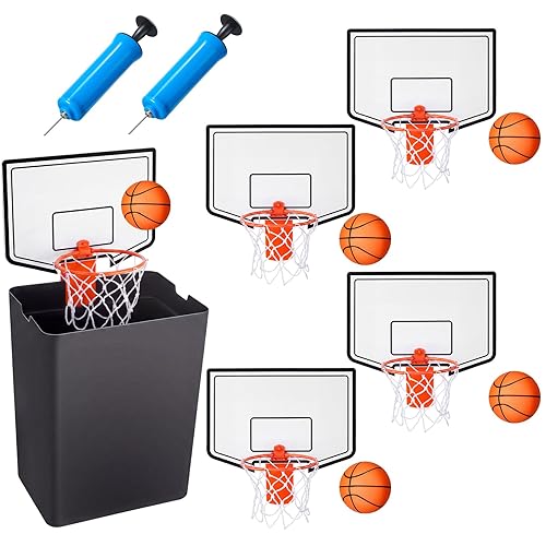 Liliful 4 Pack Indoor Trash Can Basketball Set, Including 4