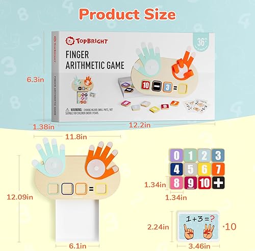 Miniatura 7 de TOP BRIGHT Laberinto magnético de color y número juguete educativo de números para niños pequeños, juguetes matemáticos para contar los dedos,