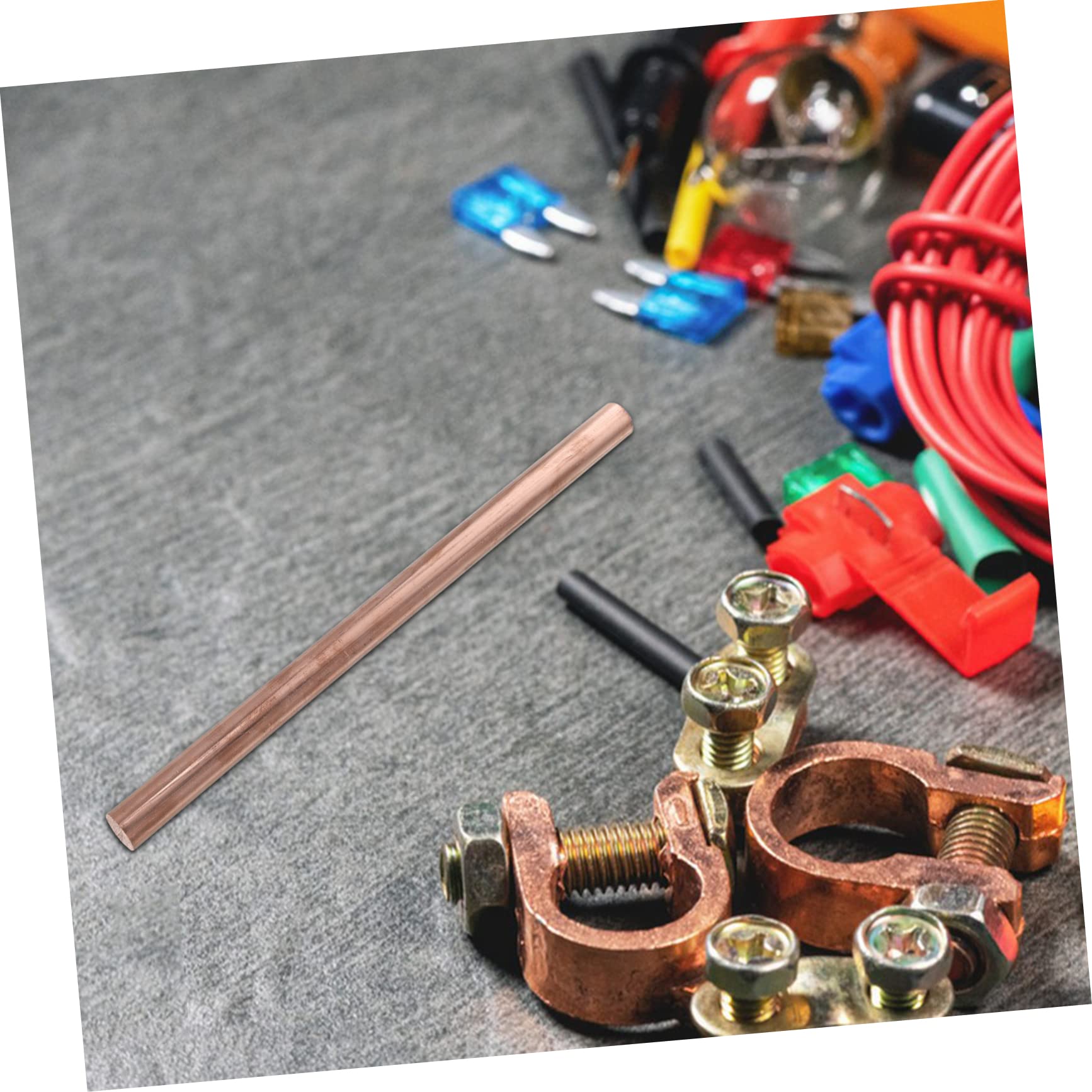 FUNOMOCYA 12mm Diameter Pure Copper Rods Metal Crafting Rods for DIY Gardening Bar Set Heat Conductive