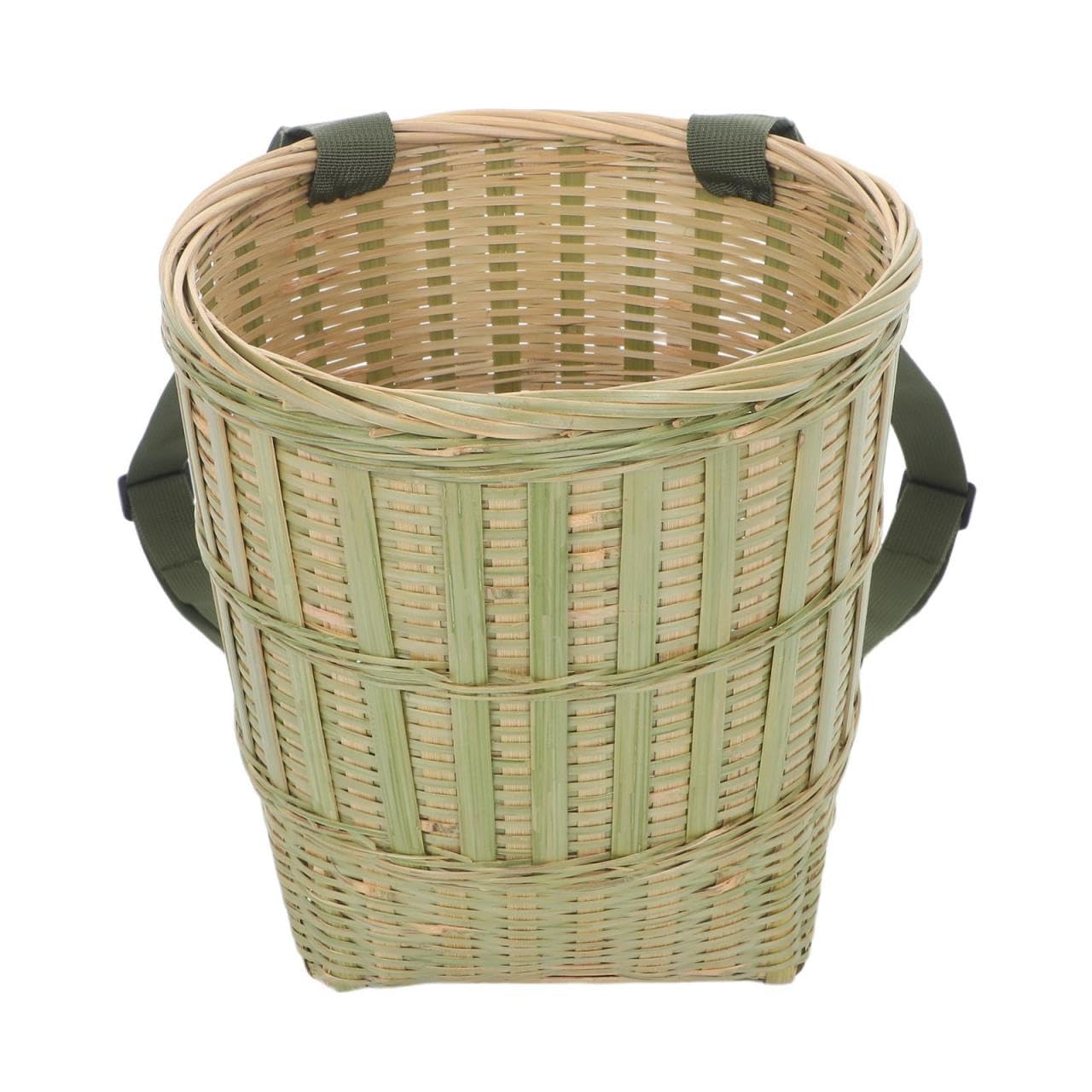 Tragbarer Bambuskorb mit Schultergurten 30x26, 5x26, 5 cm