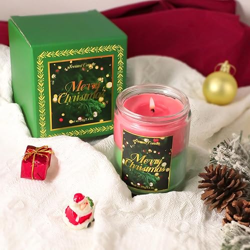 Miniatura 4 de Vela de Navidad, velas grandes en frascos de vela, juego de velas perfumadas de regalo para Navidad, juego de velas de cera de soja hechas a mano,
