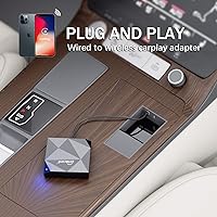 Vista 2 de OTTOCAST Wireless CarPlay Adapter for iPhone - 2025 Upgrade Wired to Wireless Apple Carplay Dongle - 5GHz WiFi, Low Latency, Plug & Play, Online