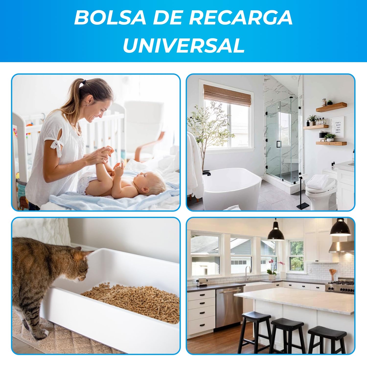 16 Recambios Compatibles con Tommee Tippee Twist & Click, Sangenic Tec, Simplee Sangenic y LitterLocker – Bolsas Perfumadas 4,5 Metros Antiolor