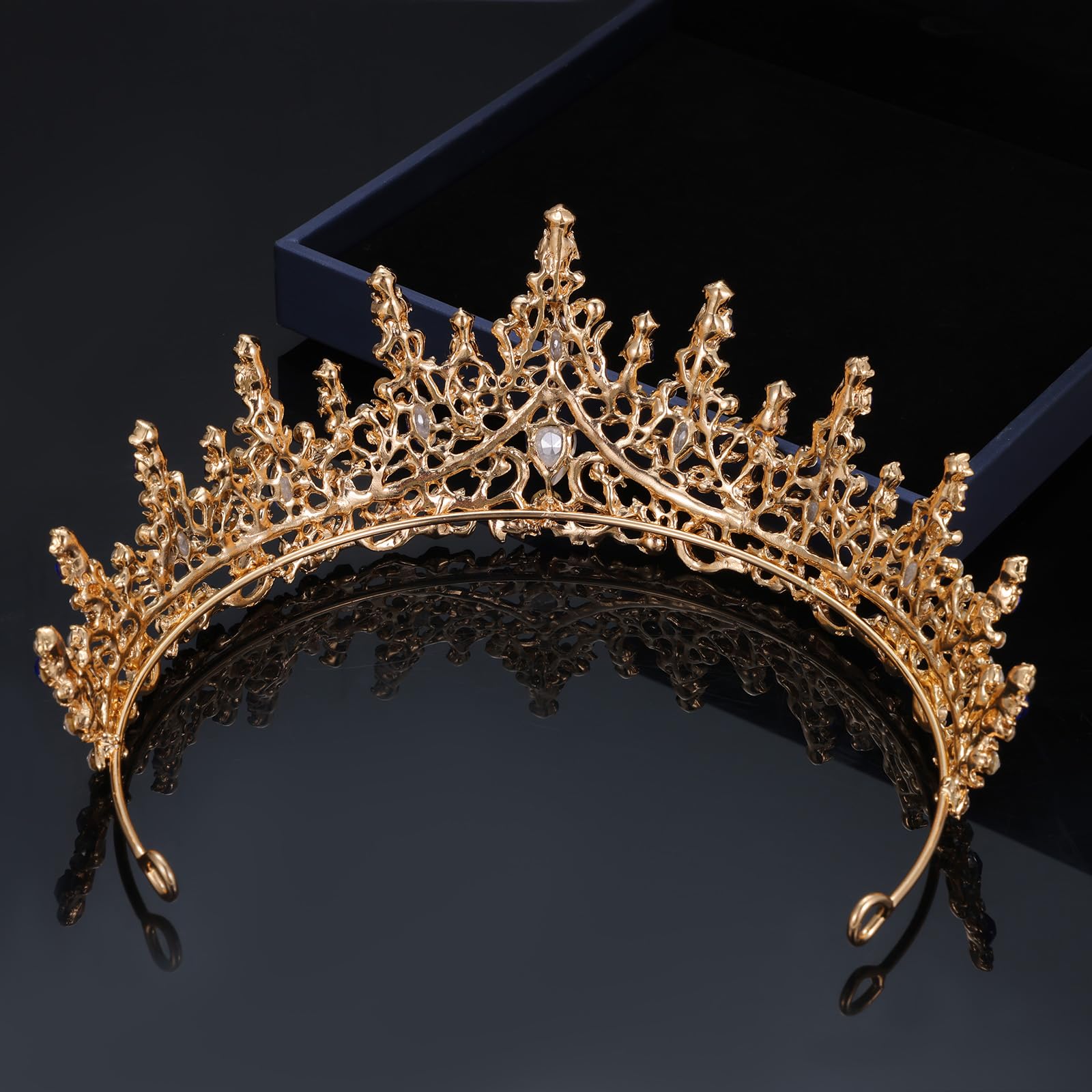 Kamirola Tiaras and Crowns for Women,Tiaras Earrings Necklace, Crystal Bridal Jewelry Set (TR48)