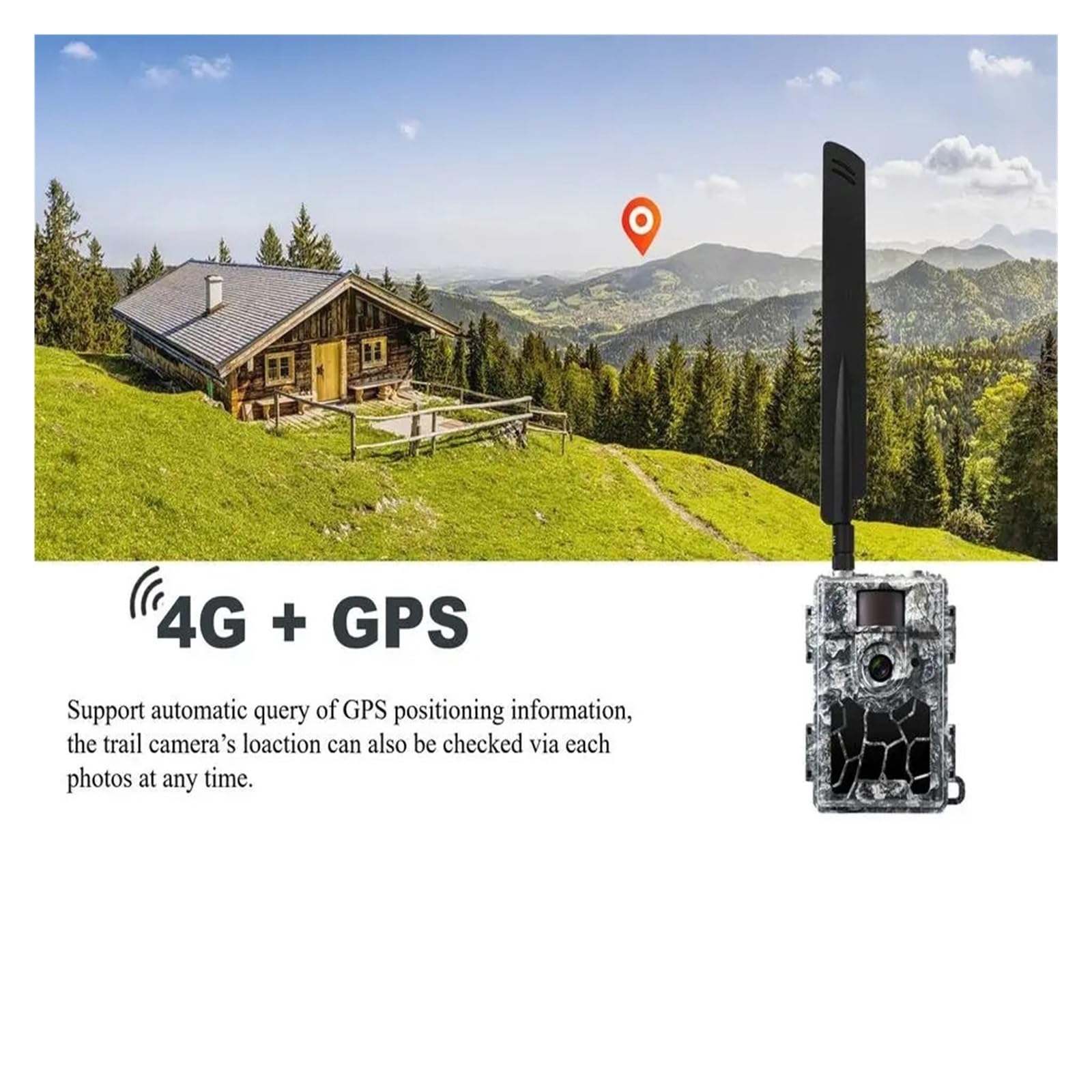 4G 24MP Gra W Chmurze Kamera Obserwacyjna Pułapki Funkcje GPS Do Monitorowania Dzikiej Przyrody 940nm Brak Świecących Diod LED WyraźNe Obrazy I Filmy