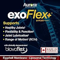 Vista 2 de Aurora Nutrascience, exoFlex Eggshell Membrana con BiovaFlex,+ vitamina C, curcumina, y boswellia, 10 onzas líquidas (10.1fl oz)