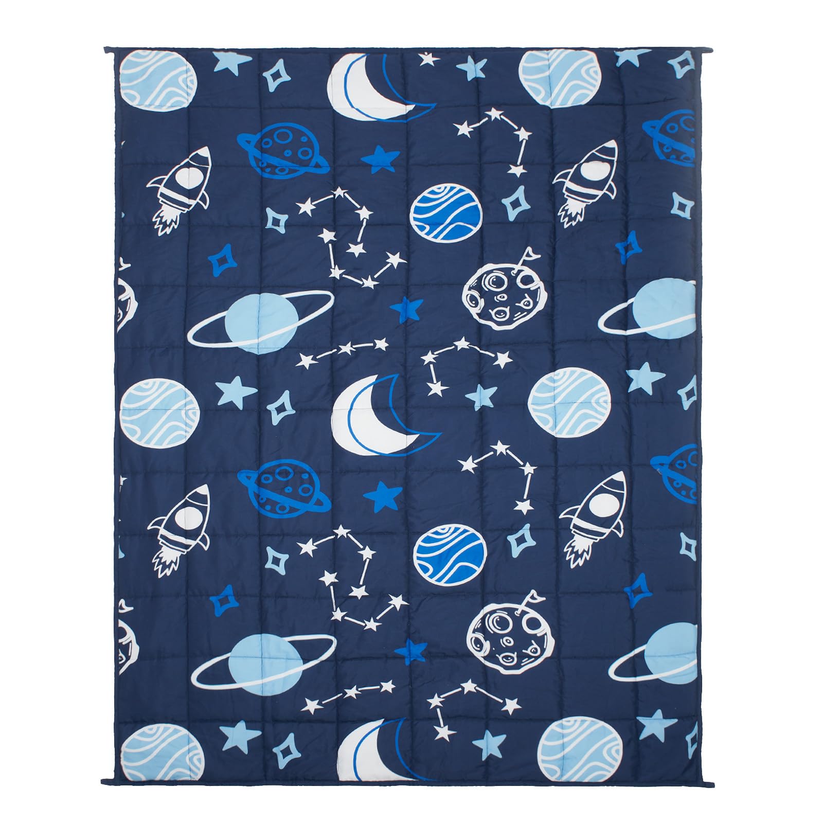OHS Weighted Blanket Teddy Fleece 3kg Space Navy, Single Blankets for Adults Calming Stress Relief Anti Anxiety Gift for Men Women (Disclaimer:Only Suitable for Age 3+Years)