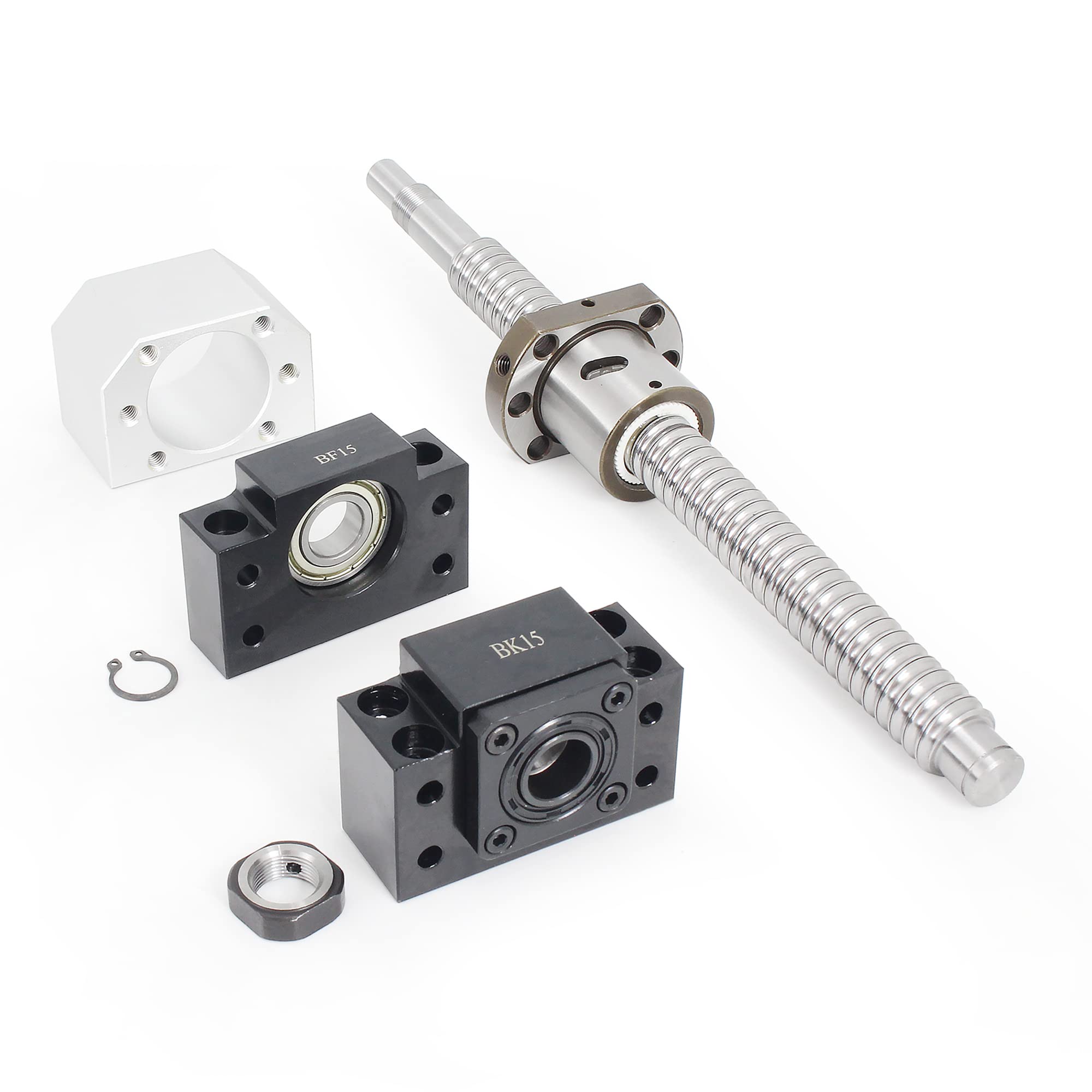 Kit Viti Ricircolo Sfere Vite A Sfera SFU1605 CNCMANS - 350 Mm, Acciaio INOX, Con Supporto BK12/BF12 E Dado DSG16H, Per Macchine CNC Componenti Macchine CNC - 4
