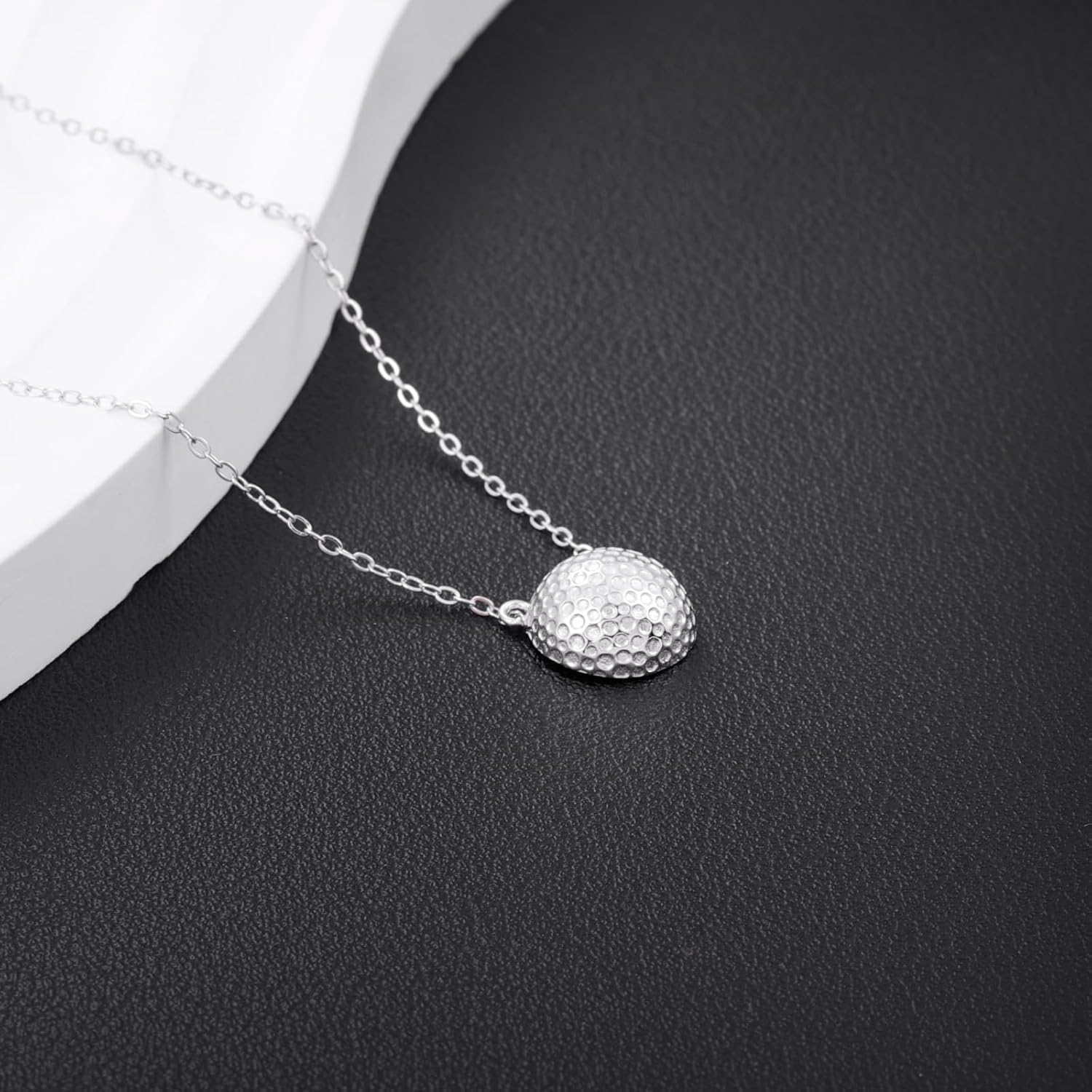 Sport Ball Pendant Necklace for Women - 925 Sterling Silver Softball/Volleyball/Soccer/Basketball/Tennis/Golf Sports Balls Jewelry Accessories Team Coach Gifts for Fans