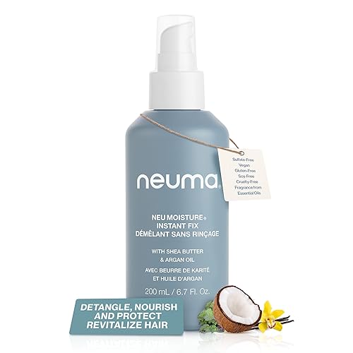 Neuma Neu Moisture Instant Fix - Spray de tratamiento capilar sin enjuague, 6.7 onzas líquidas, desenreda, nutre, protege, kalette, coco y aroma a