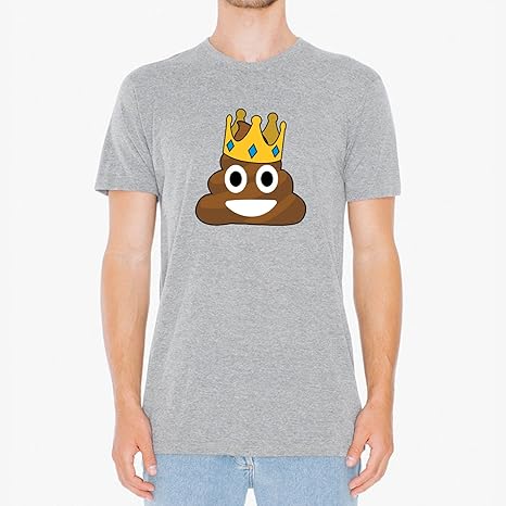 Amazon うんち絵文字 王冠 面白いノベルティユーモアtシャツ Us サイズ Medium カラー グレー Tシャツ カットソー 通販