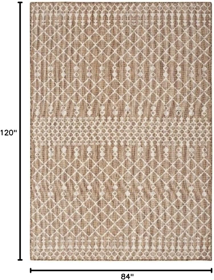 Pemberly Row Modern/Contemporary 7' x 10' Fabric Jute Area Rug