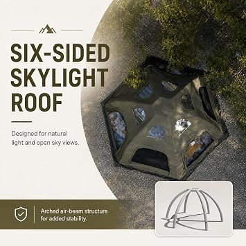 SENLEETO Inflatable Tents for Camping, Large Inflatable Camping Tent with Hand Pump, Easy Setup Tents for 4-6 People, Portable Glamping Tent
