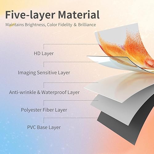 Miniatura 6 de Pantalla de proyector con soporte de 100 pulgadas  169 HD pantallas de proyección premium para presentación de películas en la pared, pantalla de