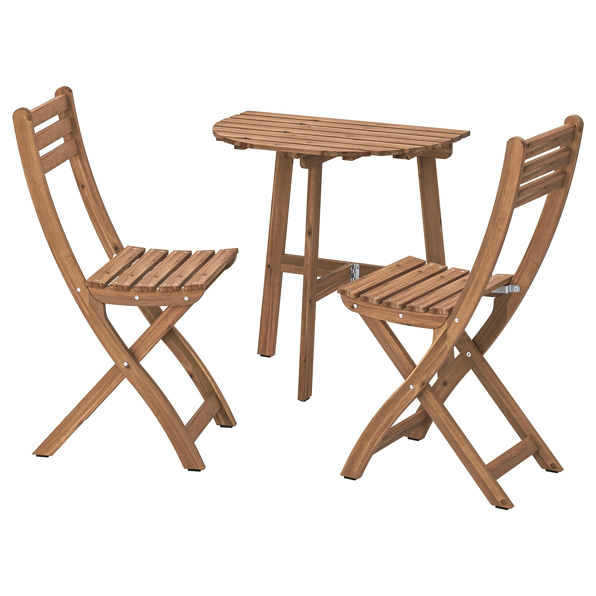 Table murale pliable ASKHOLMEN avec 2 chaises pour aménagement de petit balcon