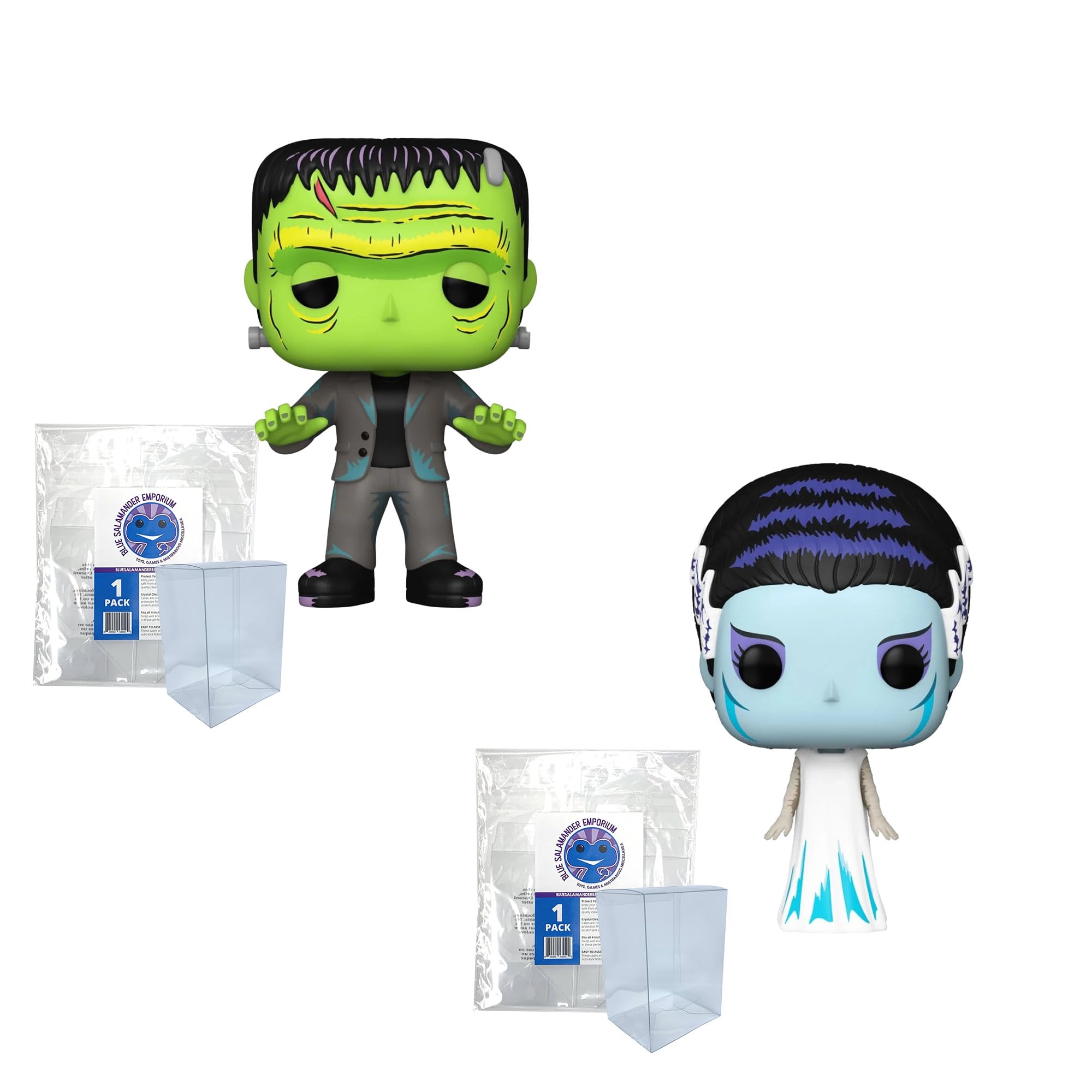 Sponsored Ad - Blue Salamander Emporium Plastic Protector Cases Bundled with Universal Monsters: Frankenstein #1630 and Bride of Frankenstein #1631 Vinyl Figures
