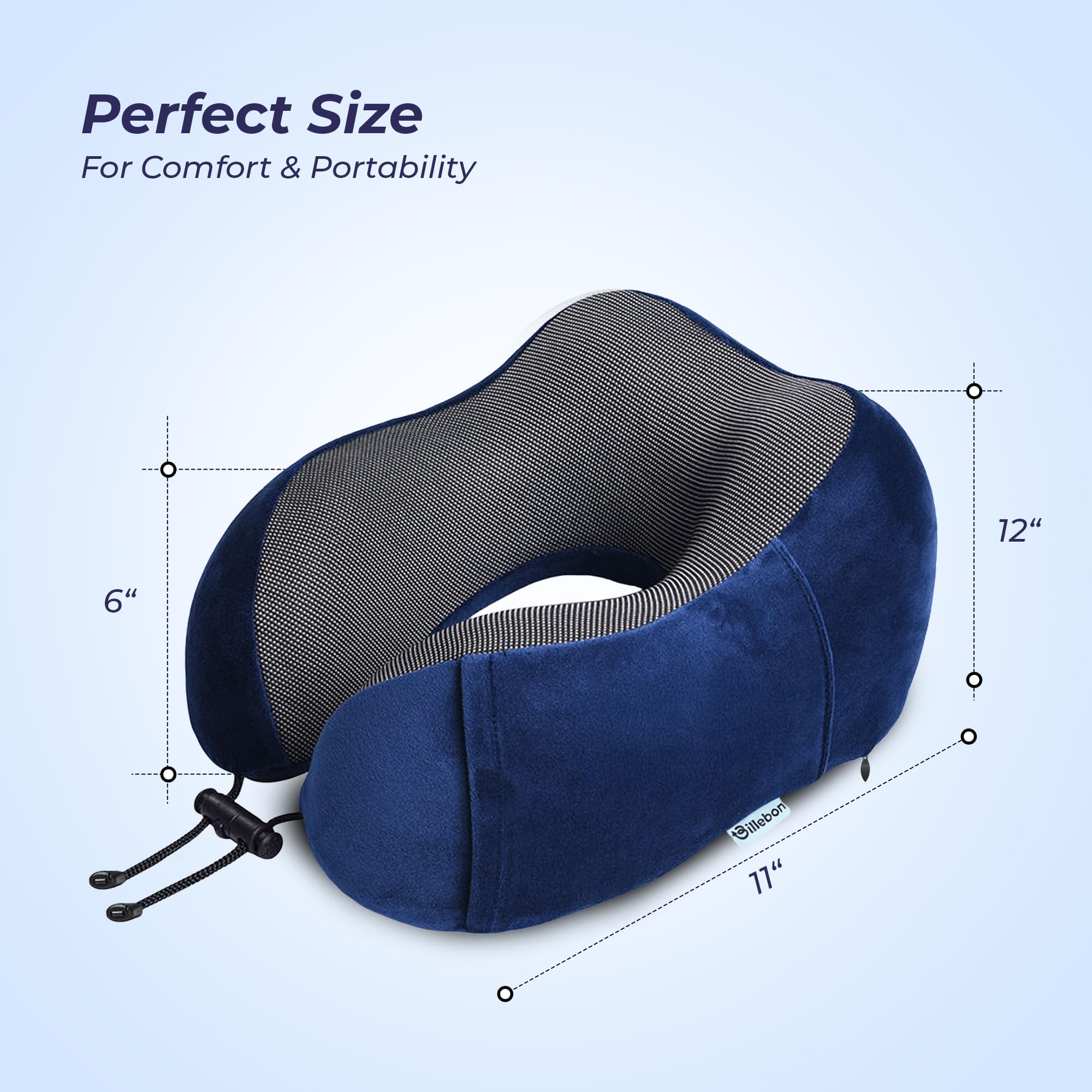 Billebon Memory Foam Neck Pillow - Travel Comfort -5