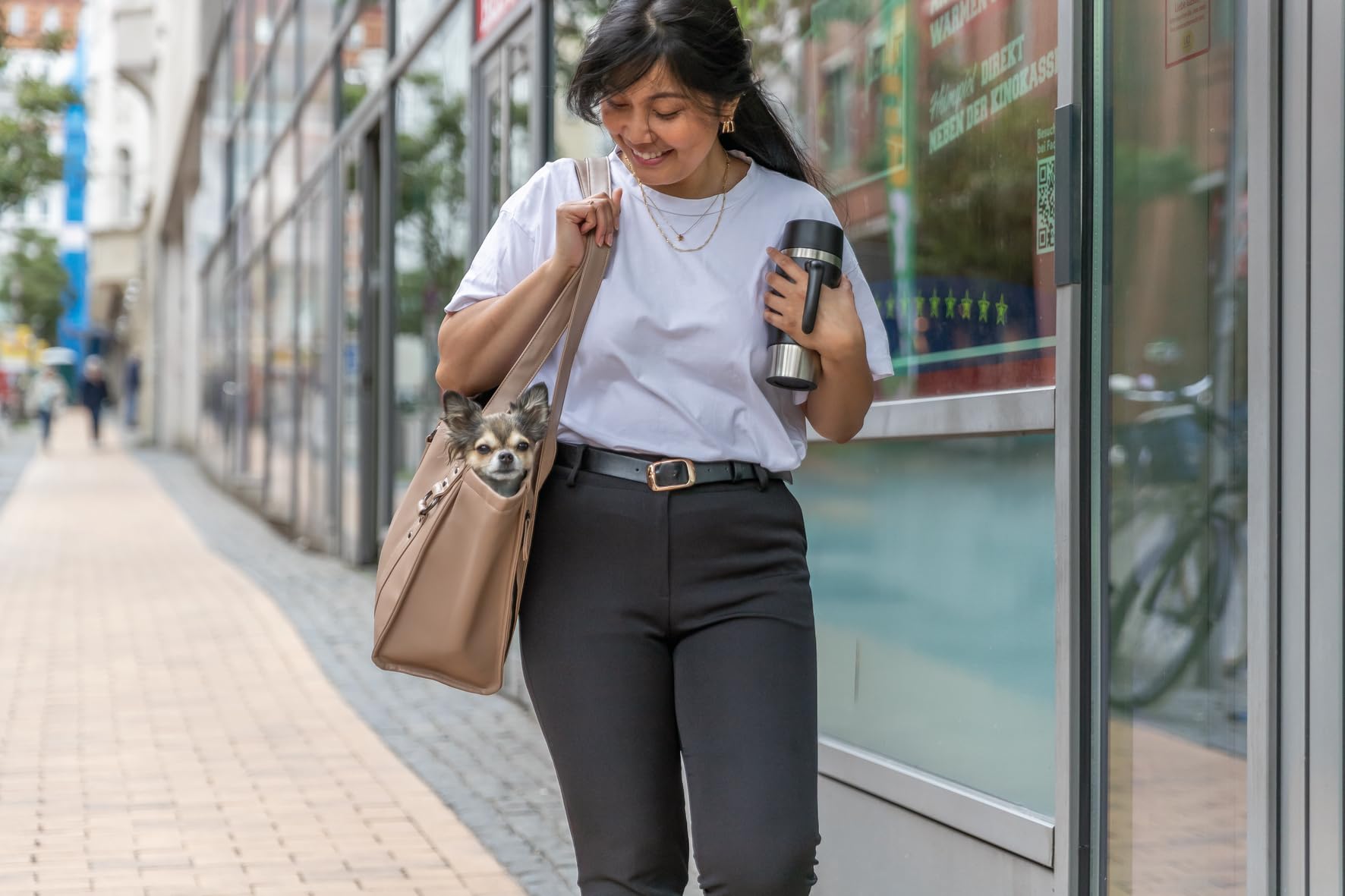 TRIXIE Torba transportowa dla psów CityStyle, wyściełana, na podróż – brązowa