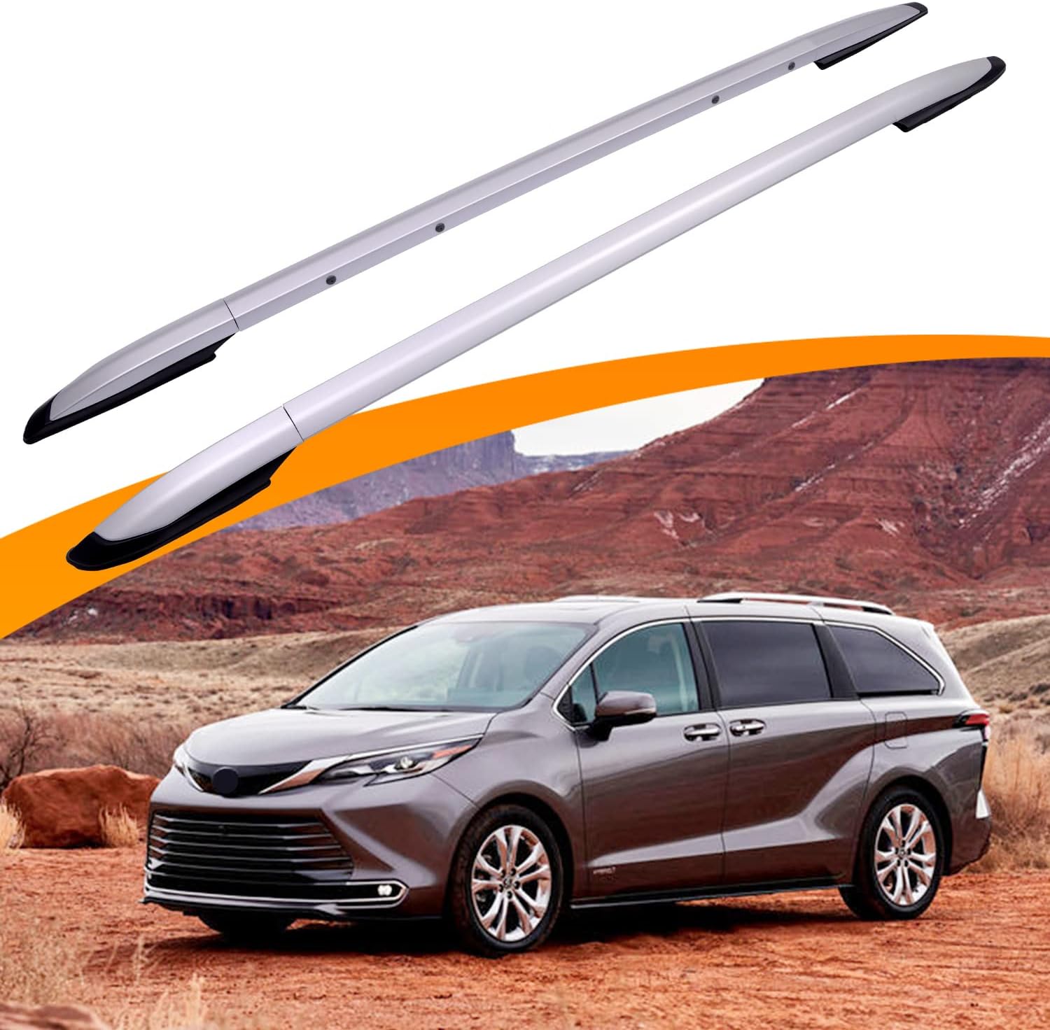 Amazon.com: Toyota 2024 Sienna HV Roof Rack Cross Bars Genuine OEM OE ...