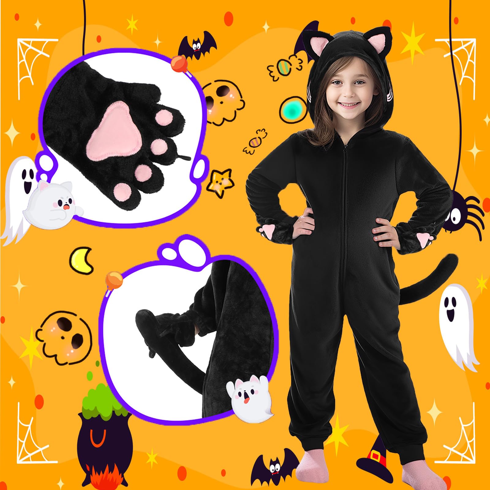PXDUCN Cat Costumes for Kids Halloween Costumes - Image 2