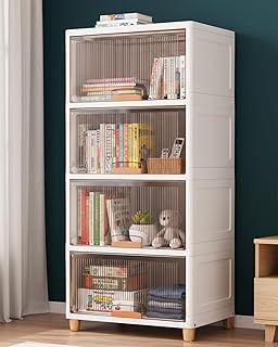 HOMIFLY 4 Tier X-large Plastic Wardrobe for Clothes/Multipurpose Stackable Storage Cabinet/Foldable Space Saving Almirah f Price In India
