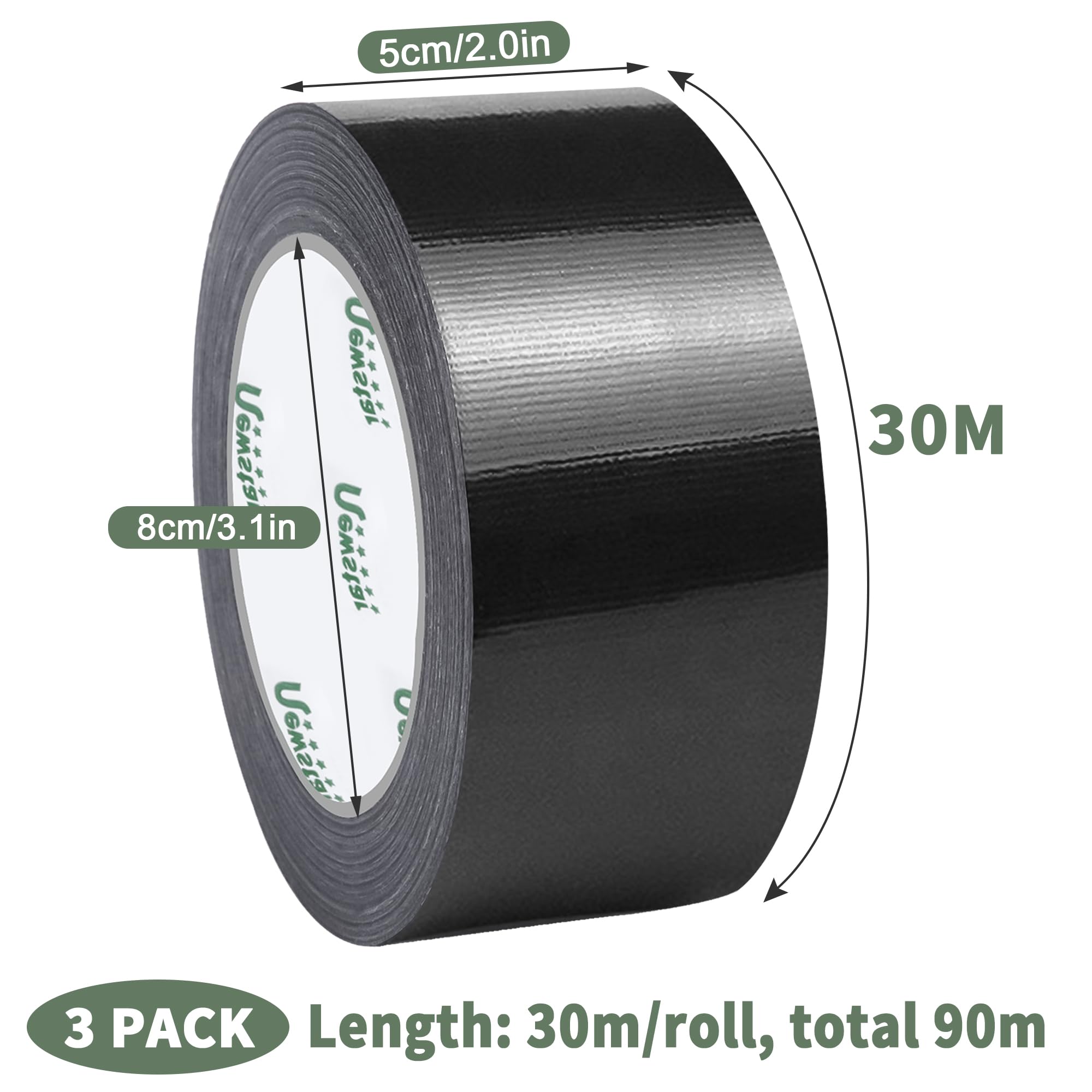 Nastro Adesivo Autoadesivo Forte - 8 Metri X 20 Mm, Nero Per Finestre E Decorazioni