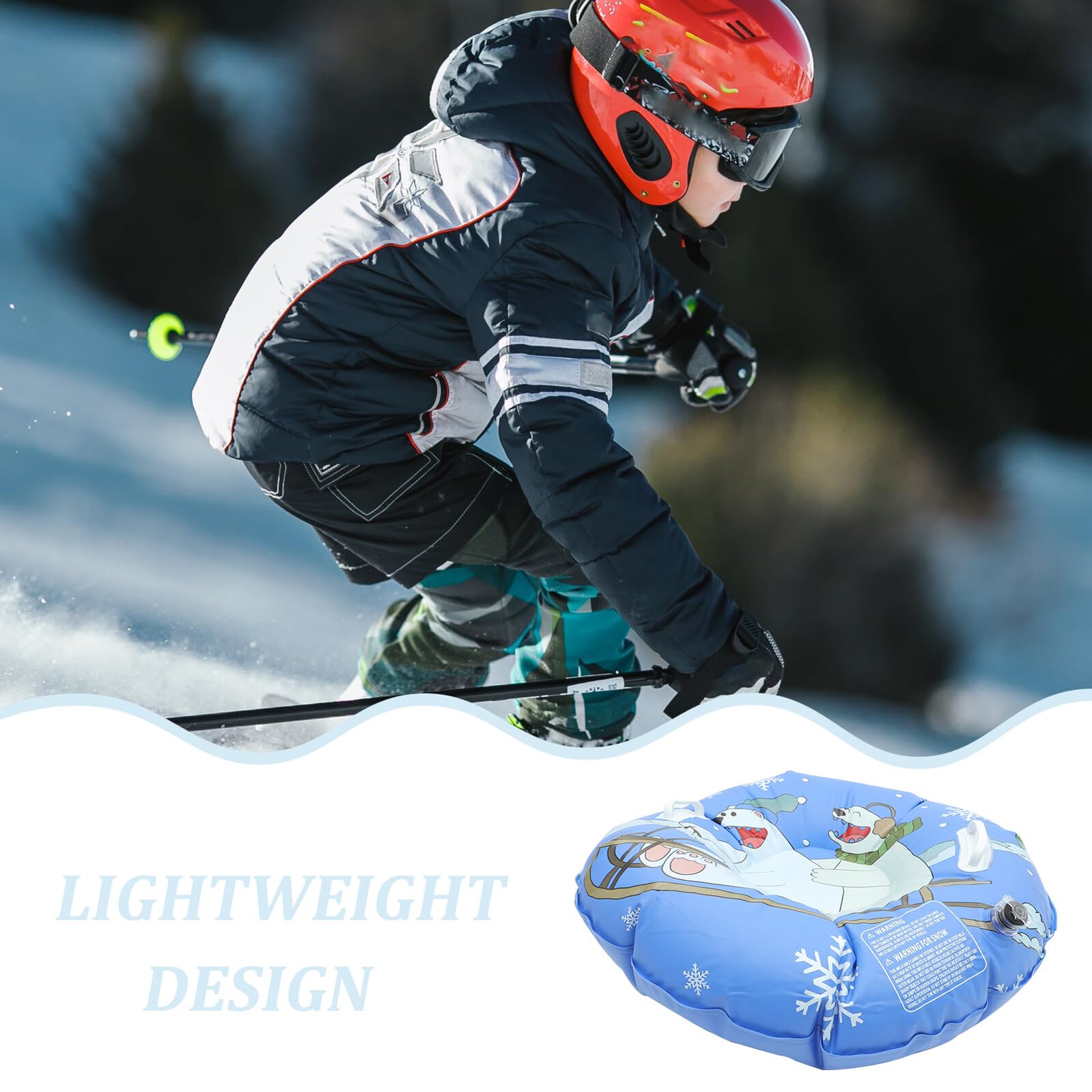 Aufblasbarer Schneereifen für Verschleißfestes Winter Rodelzubehör mit Glatter Sitzfläche Leichter Outdoor Schlauch für Schnee Robust und Tragbar