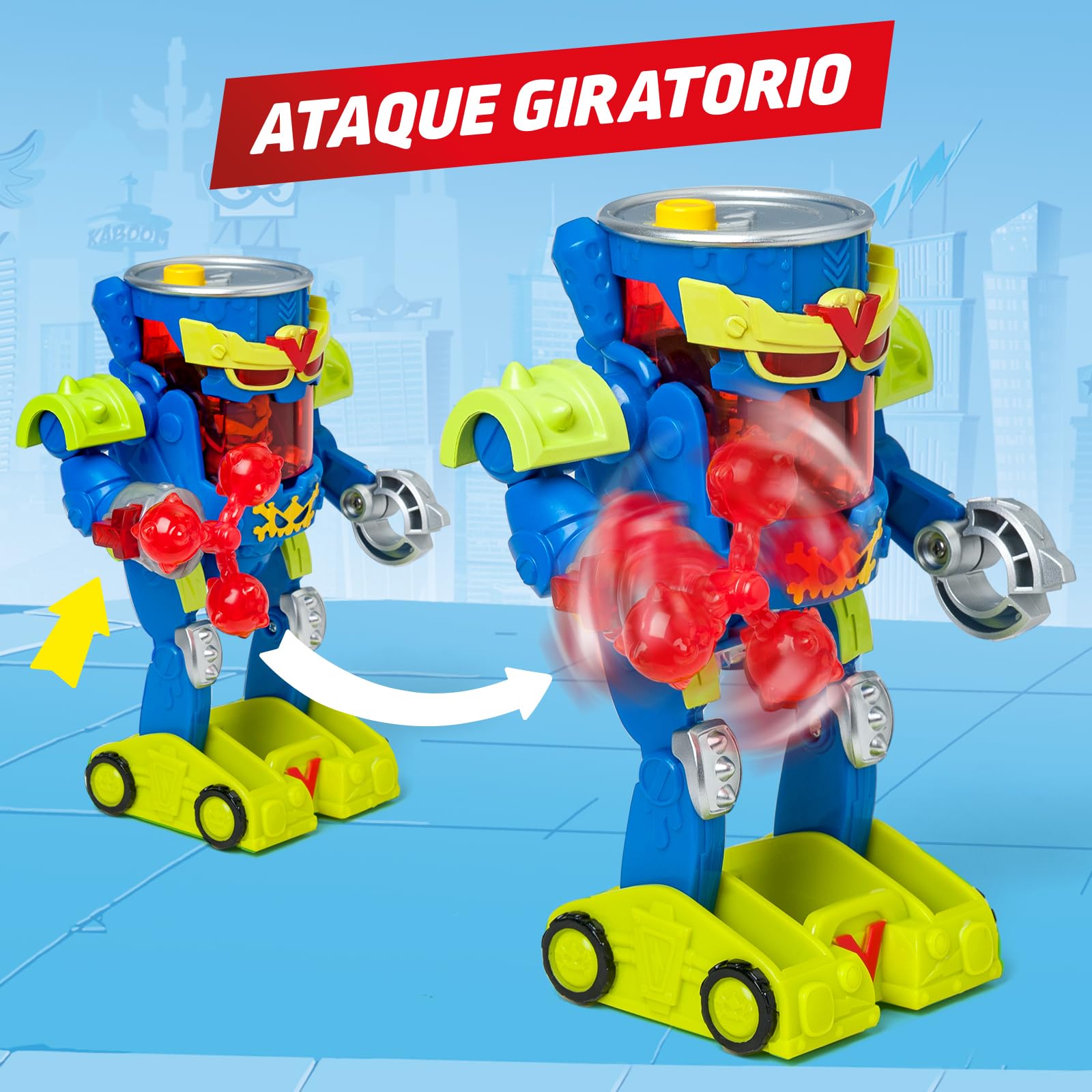 SUPERTHINGS – Ultra Striker Mr. King. Robot Ultra Striker de Mr. King de la Serie de TV “SuperThings Kazoom Power”. Contiene 1 Ultra Striker Robot, 1 Mr. King Exclusivo