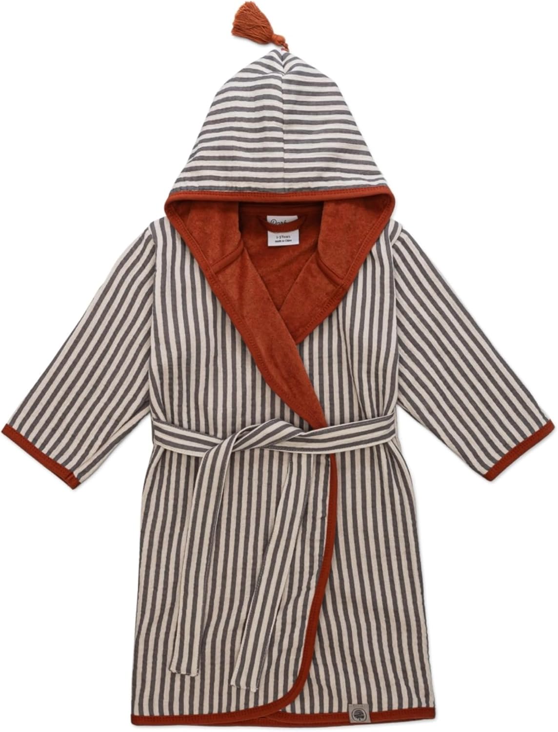 Parker Baby Co. Toddler Bathrobe & Swim Cover Up - Soft Muslin Cotton, Quick Drying Terry Lining for Boys & Girls 1-5 Years