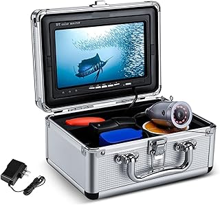 CâMera De Pesca SubaquáTica Câmera de pesca subaquática Monitor de 7 polegadas 1000TVL IP68 À prova d'água 15M/30M Cabo Visor solar ao ar livre Pesca no inverno Localizador de peixes Localizador De Pe