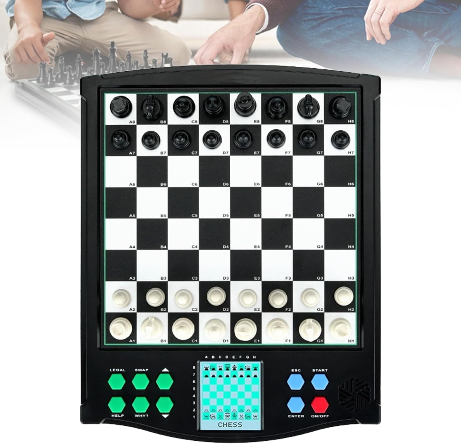 Interactive Electronic Chess Game with Touchscreen Board and Smart Display - 30+ Difficulty Levels, AI Chess Computer for Two-Player and Family Games