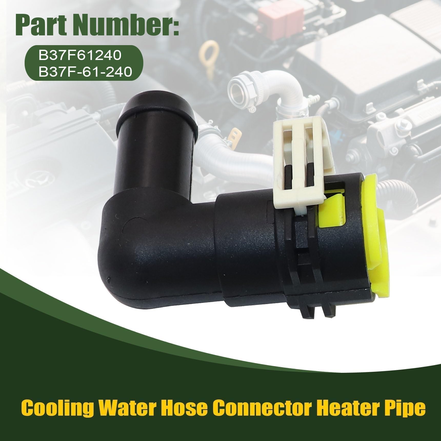 ATUOTPO B37F61240 Cooling Water Hose Connector Heater Pipe Replace