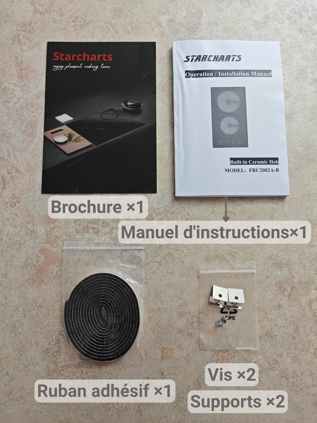 Placa de Inducción STARCHARTS 2 Fuegos Empotrable 2990W con Enchufe | Boost, mantiene caliente, temporizador 1-99 min, control táctil, bloqueo infantil, 9 niveles y enchufe