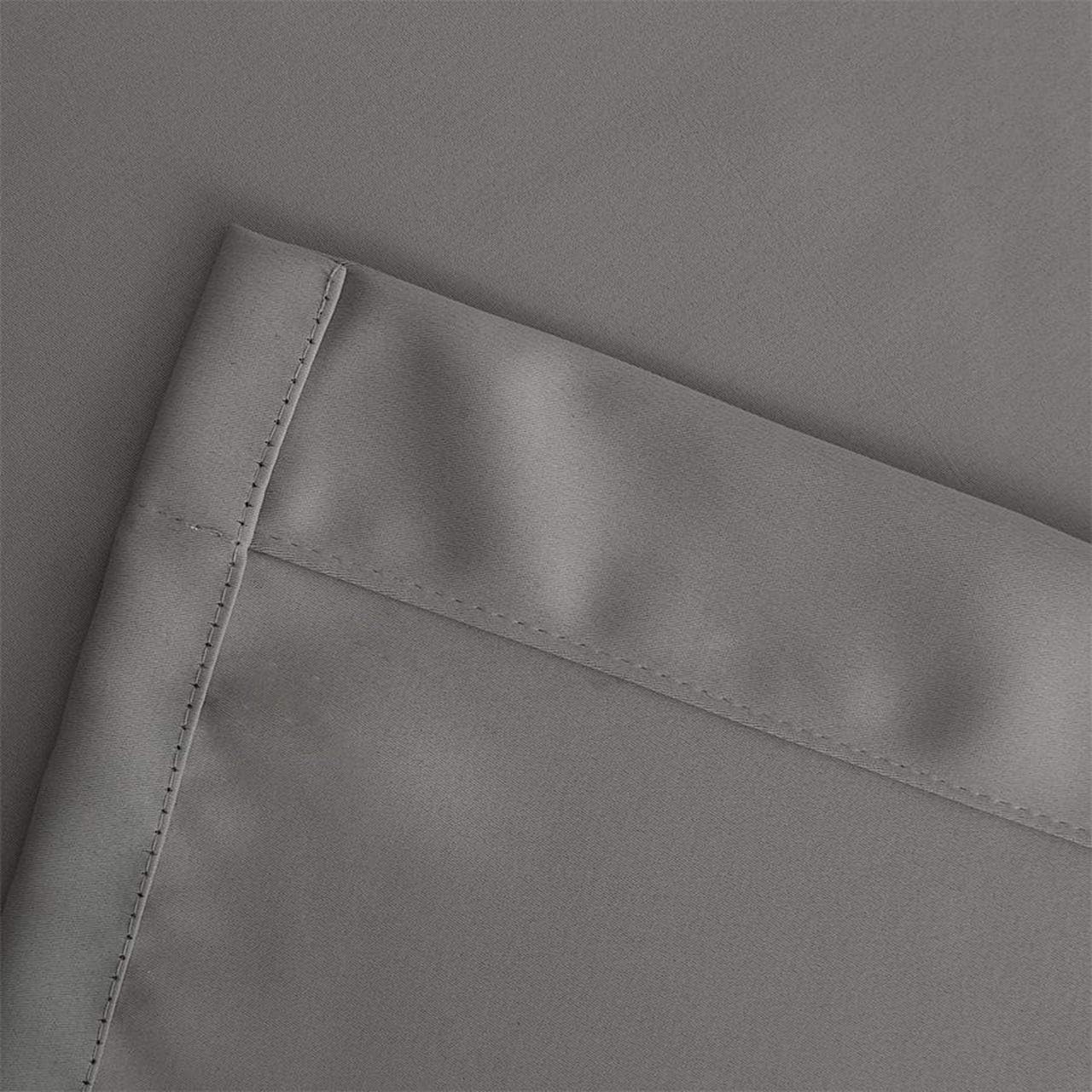 Blackout Room Divider Curtain Panel Privacy Partition Heavyweight Premium Fabric Thermal Insulated Grommet Top 48" Wide X 84" Tall Grey Color