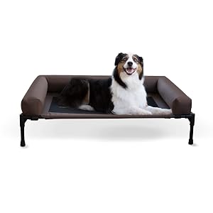 K H Pet Products Bolster Dog Cot Cooling Indoor Outdoor Elevated Cot Hammock Dog Bed with Removable Washable
