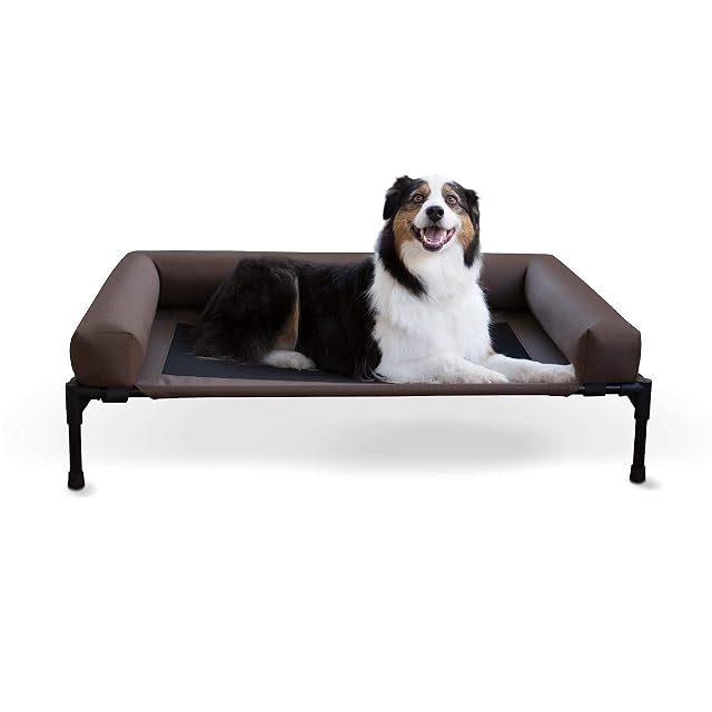 K H Pet Products Bolster Dog Cot Cooling Indoor Outdoor Elevated Cot Hammock Dog Bed with Removable Washable